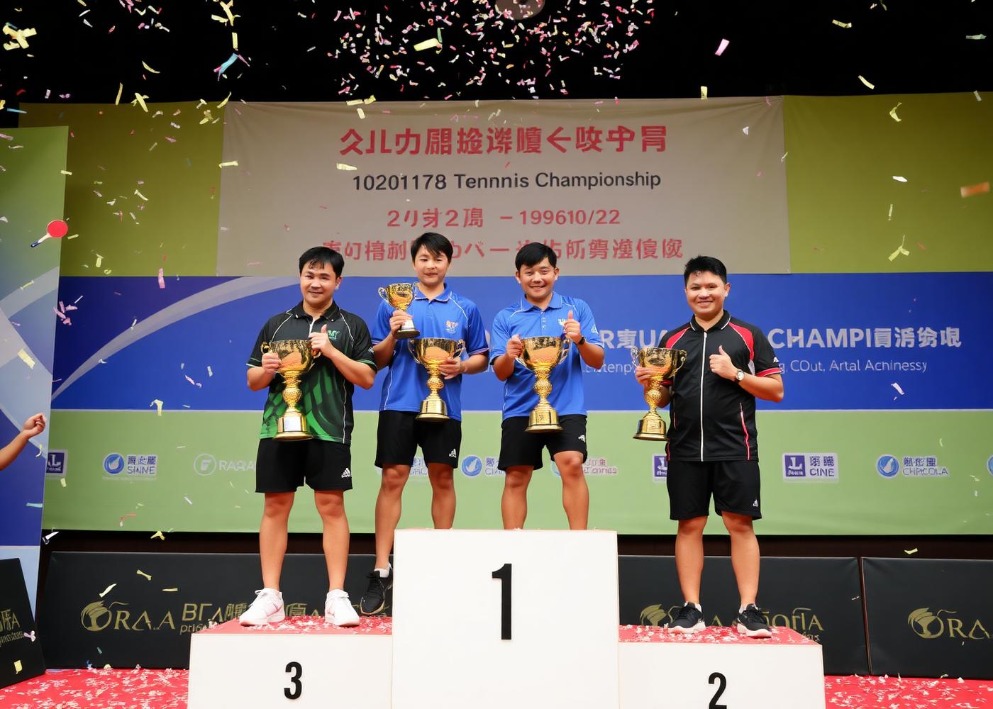 Trophy ceremony at championship